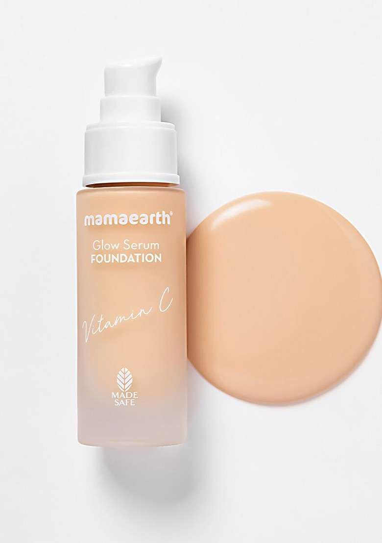 Mamaearth Glow Serum Foundation With Vit C Turmeric For 12 Hour Stay 30Ml Ivory 01 - Indya