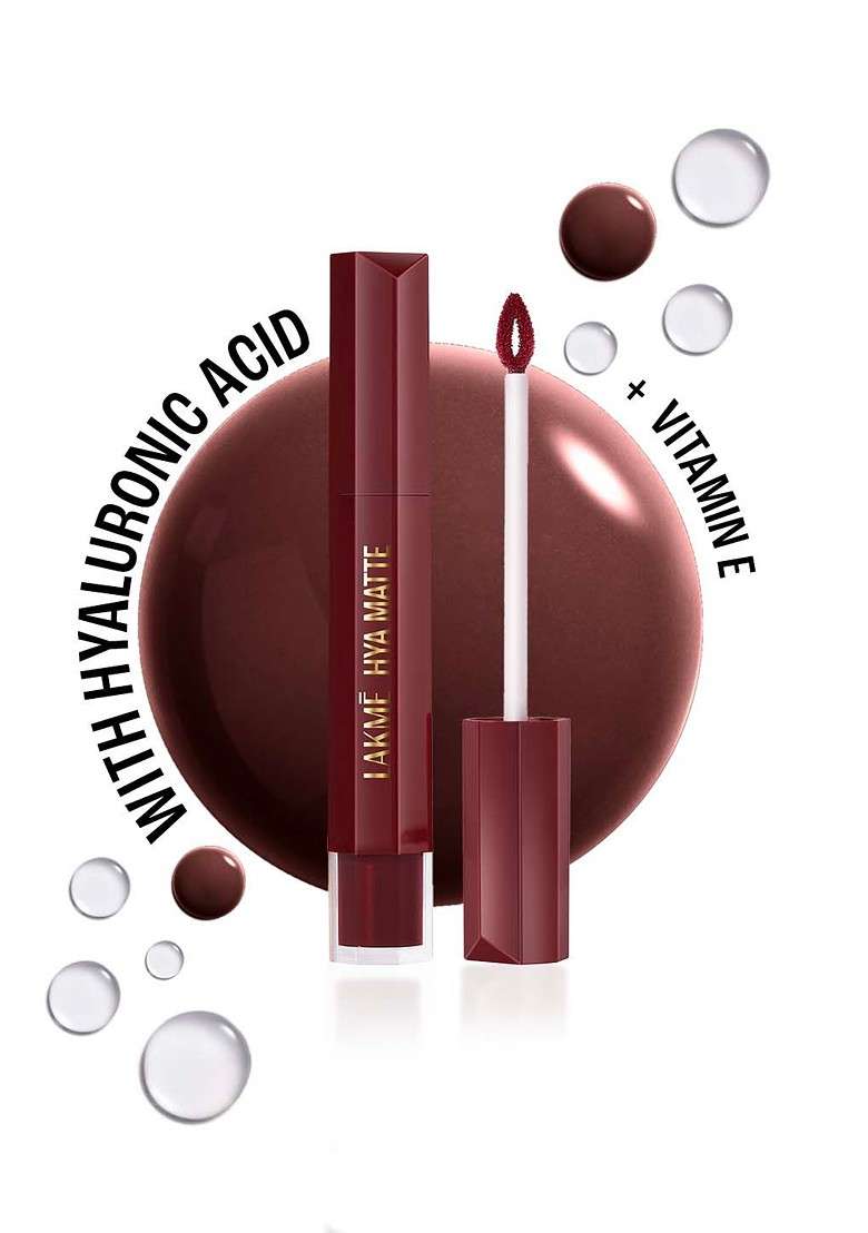 Lakme 9To5 Hya Matte Liquid Lipstick With Vitamin E 5 3Ml Afterhours Wine H10 - Indya