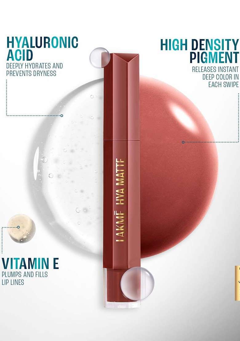 Lakme 9To5 Hya Matte Liquid Lipstick With Vitamin E 5 3Ml Afterhours Wine H10 - Indya
