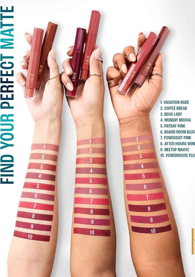 Lakme 9To5 Hya Matte Liquid Lipstick With Vitamin E 5 3Ml Afterhours Wine H10 - Indya