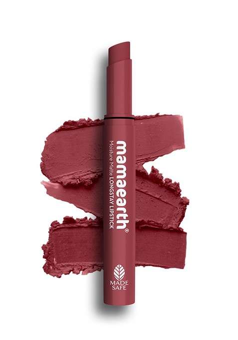Mamaearth Moisture Matte Longstay Lipstick With Avocado Oil Vitamin E 2G Plum Punch 02