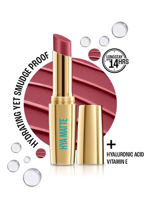 Lakme 9To5 Hya Matte Hydrating Smudgeproof Lipstick Lasts 14Hr 3 6G Workday Rose Bm3