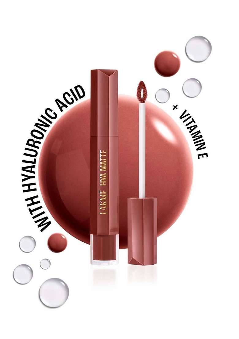 Lakme 9To5 Hya Matte Liquid Lipstick With Hyluronic Acid Vit E 5 3Ml Vacation Nude H01 - Indya