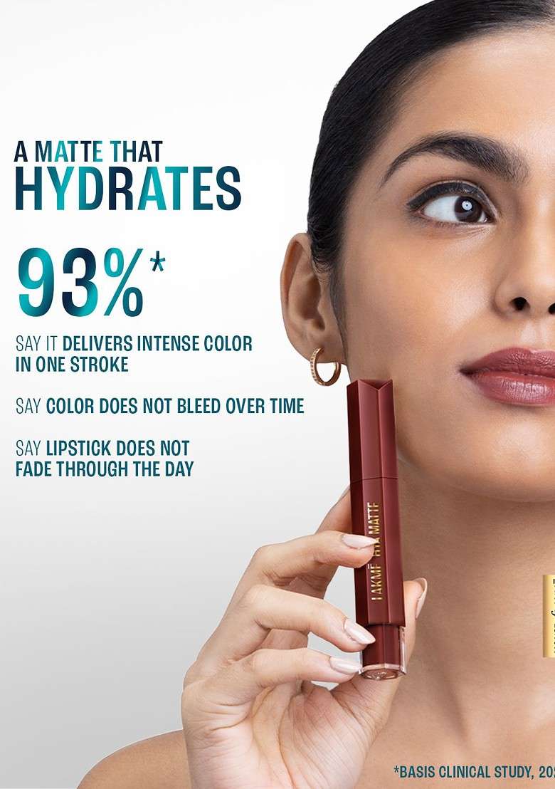 Lakme 9To5 Hya Matte Liquid Lipstick With Hyluronic Acid Vit E 5 3Ml Vacation Nude H01 - Indya