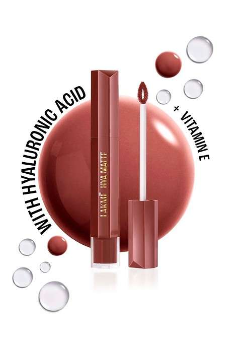 Lakme 9To5 Hya Matte Liquid Lipstick With Hyluronic Acid Vit E 5 3Ml Vacation Nude H01