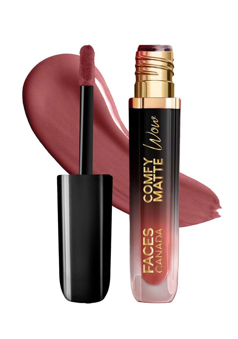 Faces Canada Comfy Matte Wow Liquid Lipstick 3 8Ml Choco Couture 01 - Indya