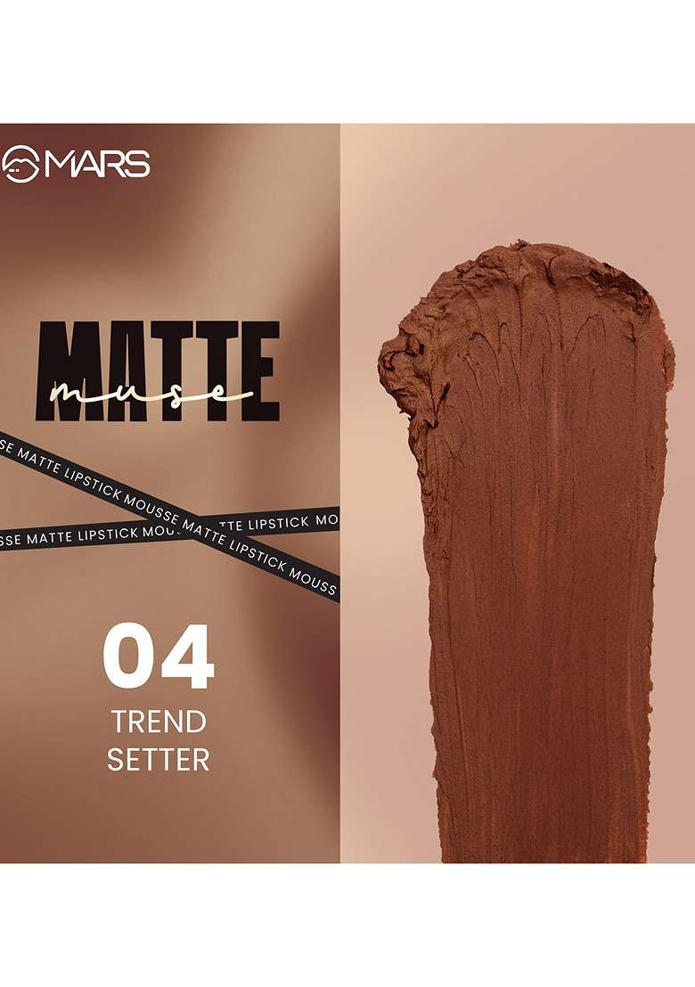 Mars Matte Muse Lightweight Mousse Lipstick 3Ml Trend Setter - Indya