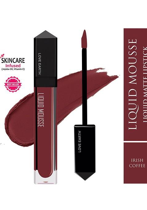 Love Earth Lightweight Matte Liquid Mousse Lipstick 6Ml Irish Coffee