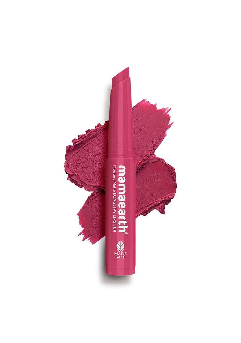Mamaearth Moisture Matte 12 Hour Long Stay Mini Lipstick 0 7 G 03 Candyfloss Pink - Indya