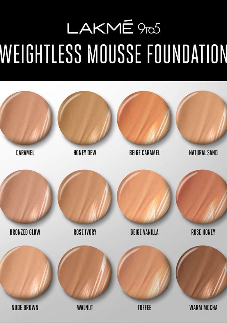Lakme 9To5 Powerplay Mousse Foundation Beige Caramel 25G - Indya