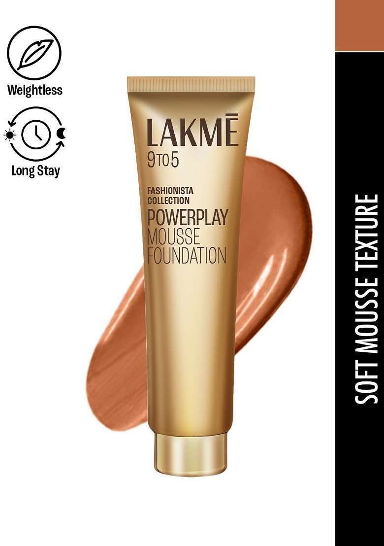 Lakme 9To5 Powerplay Mousse Foundation Beige Caramel 25G - Indya
