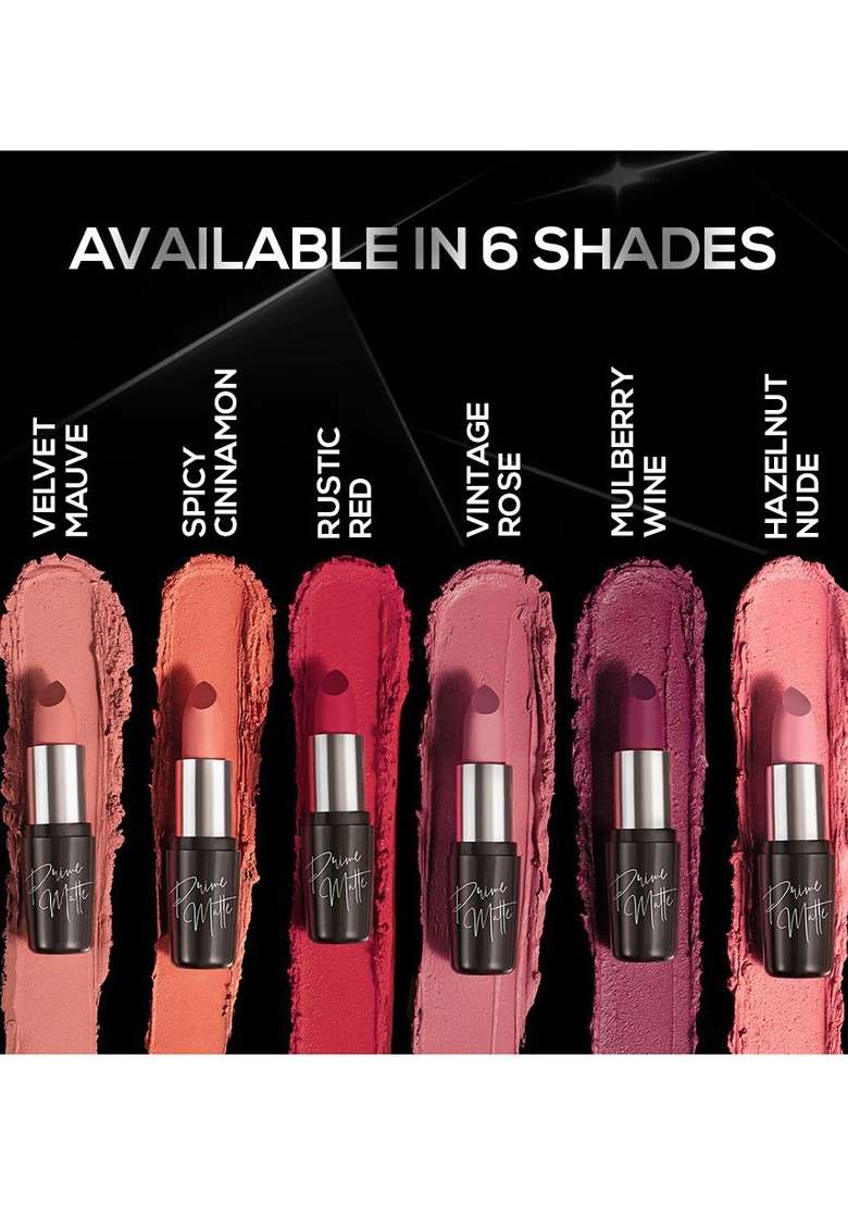 Renee Prime Matte Hd Lipstick With Shea Butter Almond Jojoba Oils 4 5G Vintage Rose 01 - Indya