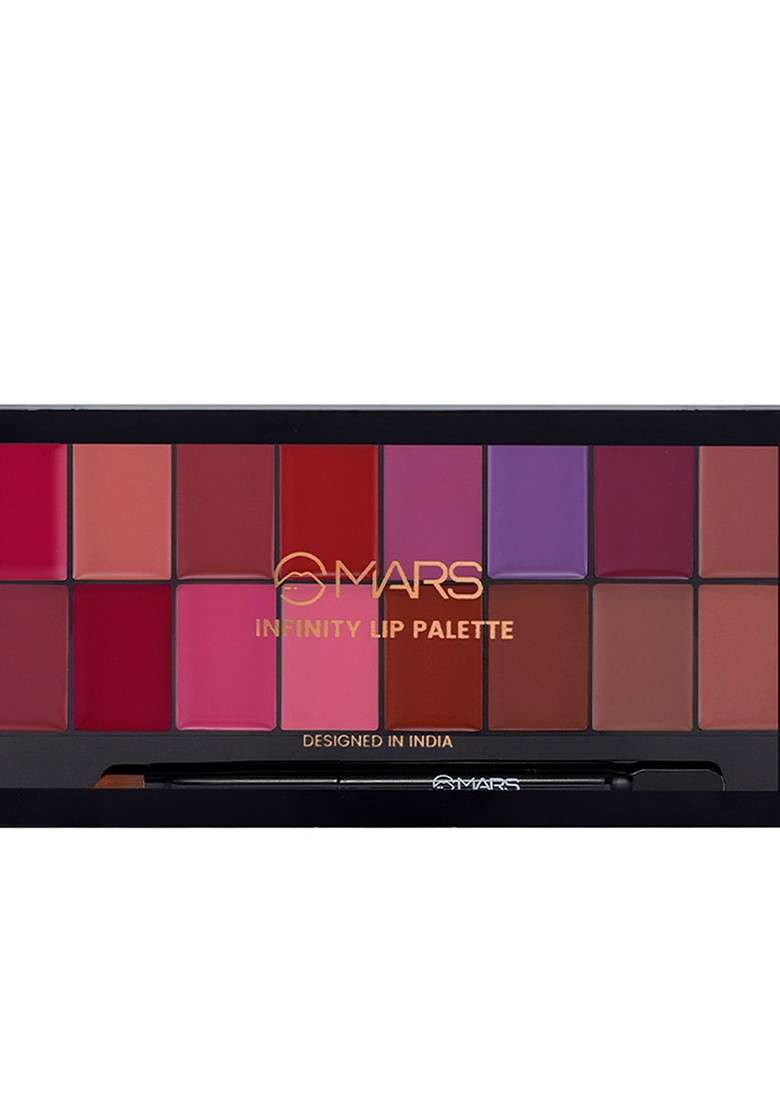 Mars 16 Color Infinity Matte Lip Palette Shade 02 - Indya