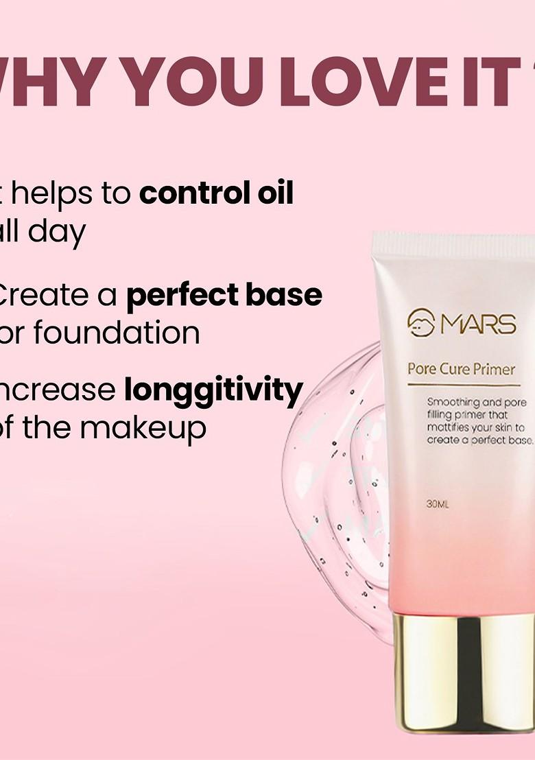 Mars Set Of Miracle Bb Primer Base Foundation Nude Beige 60 Ml Pore Cure 30