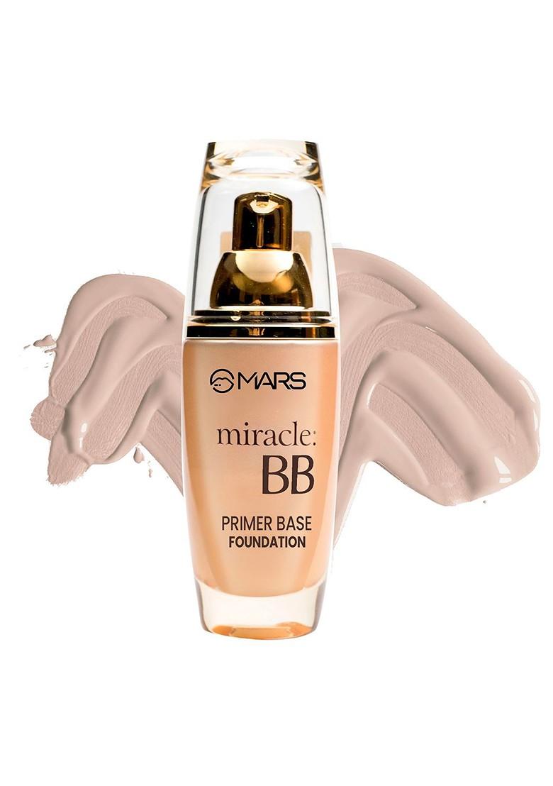 Mars Set Of Miracle Bb Primer Base Foundation Nude Beige 60 Ml Pore Cure 30