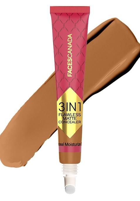 Faces Canada 3 In 1 Flawless Matte Long Lasting Hydrating Concealer 8G Caramel