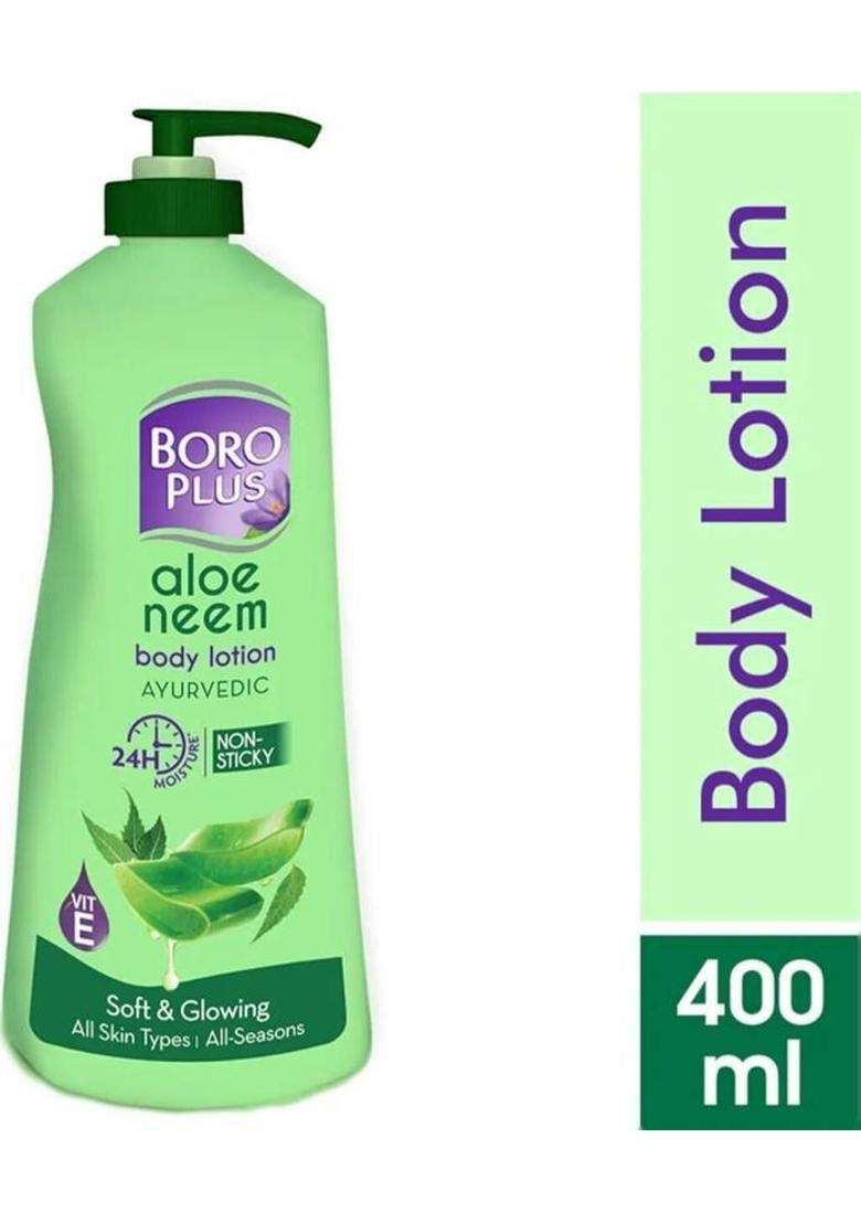 Boroplus Aloe Neem Ayurvedic Body Lotion (400Ml).= (400 Ml) - Indya