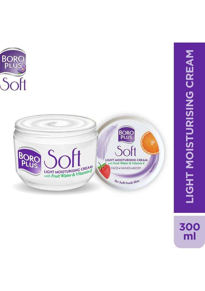 Boroplus Soft Light Moisturising Cream & Non-Sticky|Provides 24 Hour Moisturisation (300 Ml) - Indya