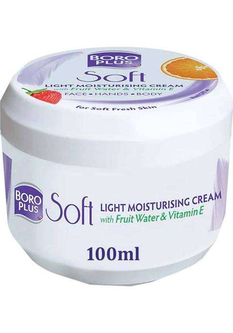 Boroplus Soft Light Moisturising Cream Vitamin E For Fresh Skin Pack Of - 100Ml X 1 (100 Ml)