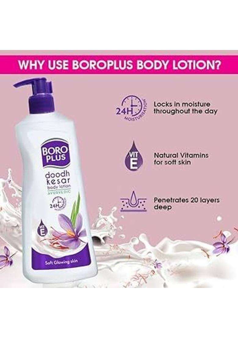 Boroplus Doodh Kesar Body Lotion Moisturizer 400Ml (400 G) - Indya