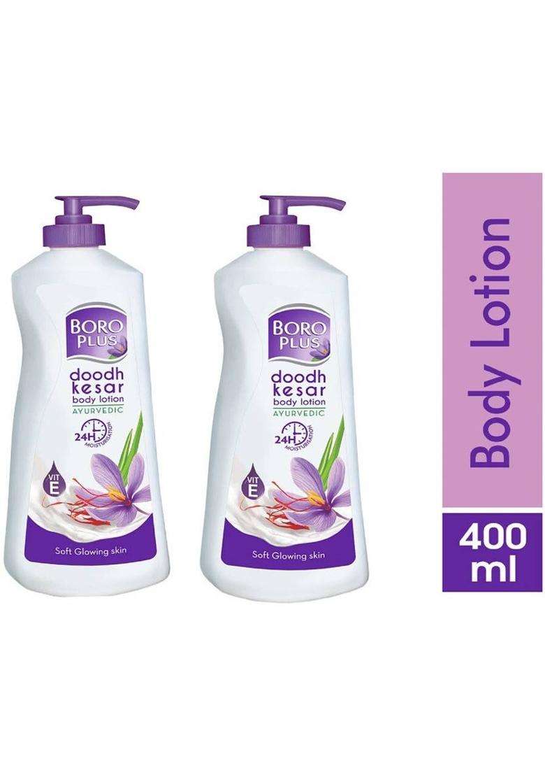 Boroplus Doodh Kesar Body Lotion 400 Ml Pack Of 2 (800Ml) (800 Ml) - Indya