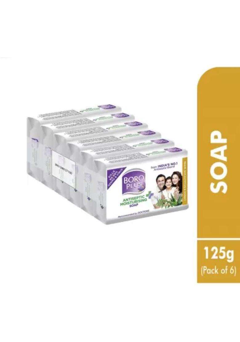 Boroplus Antiseptice & Moisturising Soap - Neem Eucalyptus Honey 6X125G Pack Of 6 (6 X 125 G) - Indya