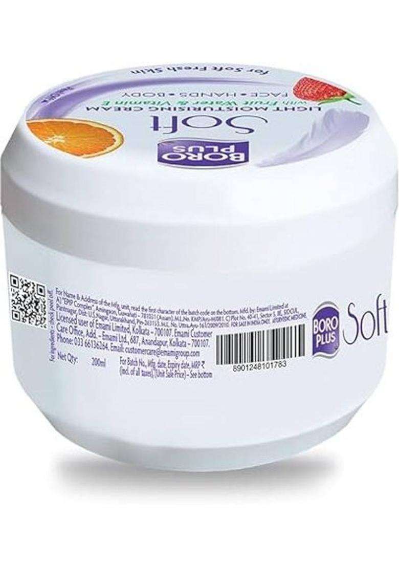Boroplus Antiseptic Soft+Light & Non-Sticky All Seasons Hand,Body Face Ayurvedic Cream (600 Ml) - Indya