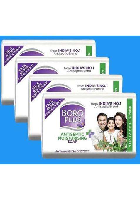 Boroplus Antiseptic Plus Moisturising Soap - Neem, Tulsi And Aloe Vera E (4 X 125 G)