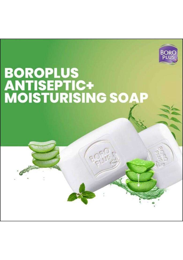 Boroplus Antiseptic And Moisturising Soap With Aloe Vera Neem & Tulsi 125G (Pack Of 6) (6 X 125 G) - Indya