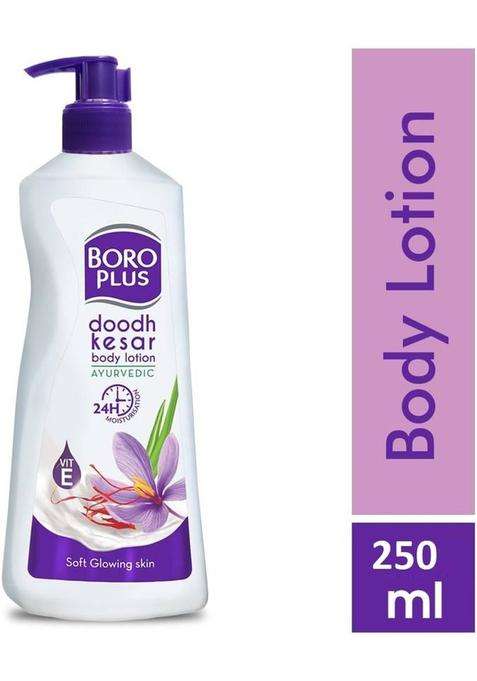Boroplus Dhoodh, Badam & Kesar|Body Lotion|24 Hour Moisturisation (250 Ml)