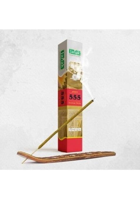 Janak 555 Incense Sticks Sandalwood Oil Rose Petals And Fresh Jasmine. (50 G Set Of 1)