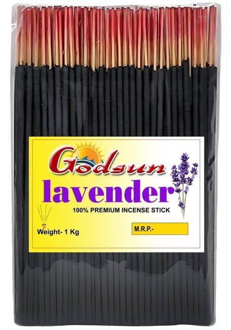 Arovedika New_S_Black 6G Godsun Premium Lavender Agarb Sugandhit Incense Sticks (1000 Units, Set Of 1)