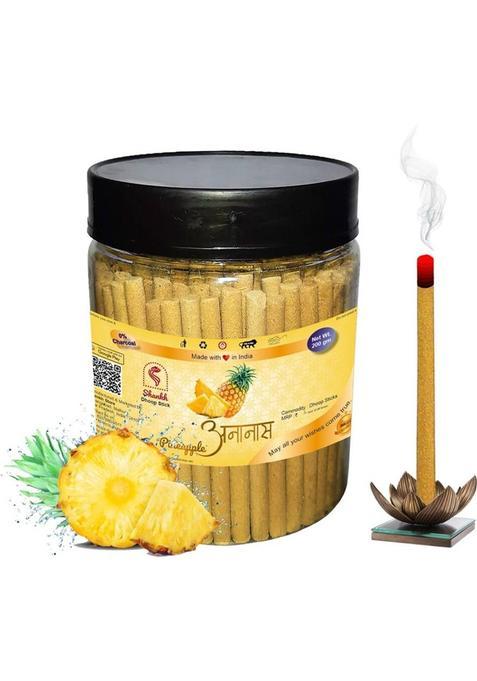 Aereo Pineapple Dhoop Sticks (Incense Sticks) Pack Of 200 Gram Fragrance (200 G, Set 1)