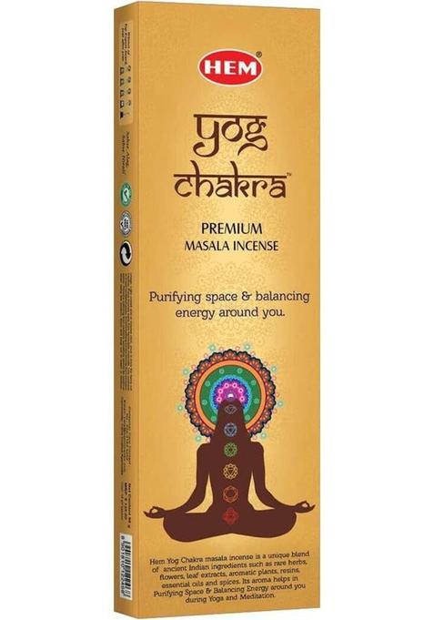 Hem Yog Chakra Incense Sticks Pack Of 3 (50Gms Each) Agarbatti For Pooja Freshness & Meditation Aromatic Environment (3 Units Set 3)