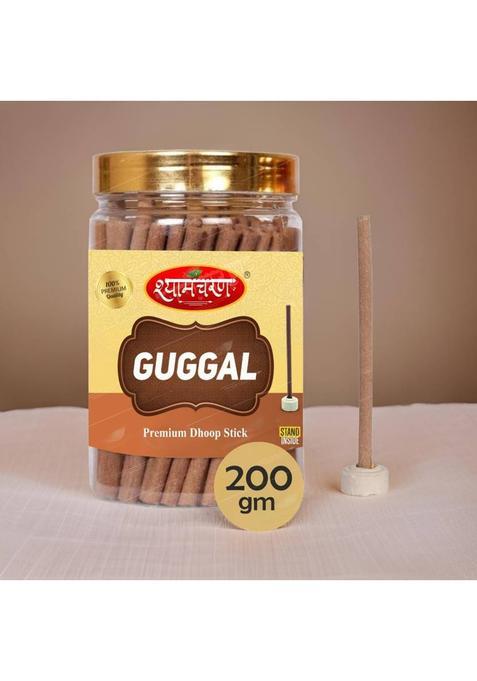Shyamcharan Guggal Pooja Dhoop Sticks Premium Jar Incense Batti (200 Gram) (2 G, Set Of 1)