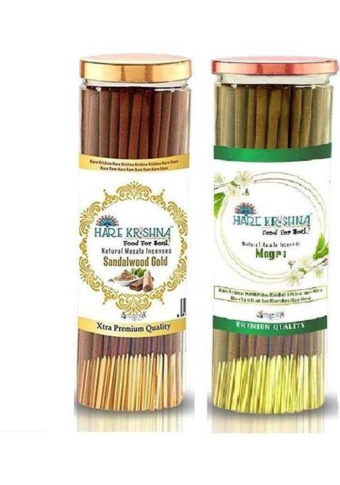 Vringra Mogra & Sandalwood Incense Agarbatti Stick Spiritual - Chandan Wood (Combo) Sandalwood, (400 G, Set Of 2)
