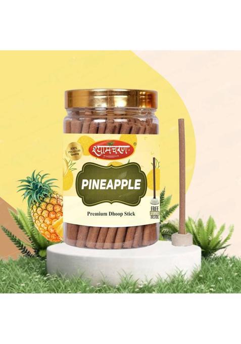 Shyamcharan Premium Pineapple Dhoop Batti For Pooja Pack Of (120 Sticks) Incense Sticks (120Sticks) (200 G Set 1)
