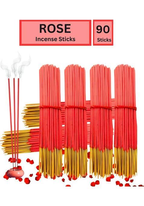 Flipkart Smartbuy Gulab 90 Organic Incense Sticks For Puja Meditation & Negativity Pooja Premium Agarbatti Rose (90 Units Set Of 1)
