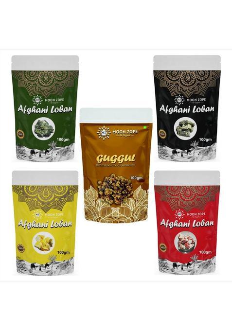 Moon Zope Afghani Loban Dhoop Guggul Dhoop Original Negativity Remover Pack Of 500 Gm Natural (5 Units Set 5)