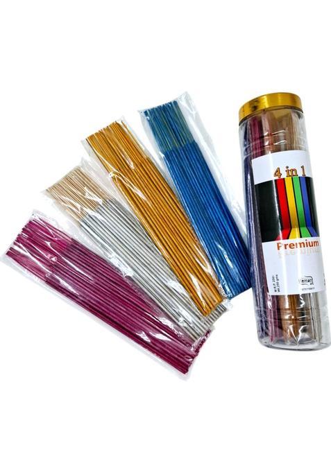 Hemantart Incense Agarbatti Sticks 4In1 Rose,Sandal,Mogra,Lavender Fragrance Pooja Stick Rose, Sandalwood, Mogra, Lavender (1 G, Set Of 4)