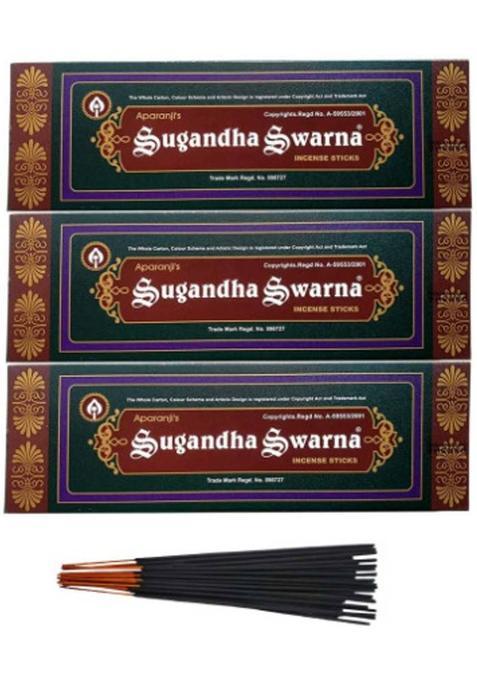 Ronak Box Pack Of 3 (43 Sticks Per Box) Sugandha Swarna Incense Aggarbattis Scented Units, Set 3)