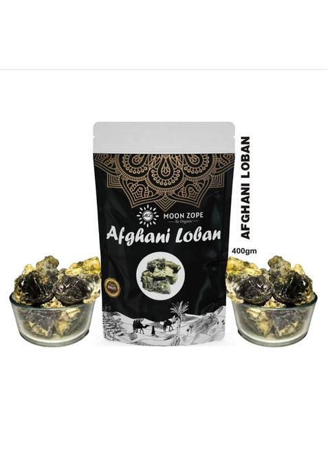 Moon Zope Afghani Loban Pack Of 400 Gm Premium Quality Black (400 G Set 1)