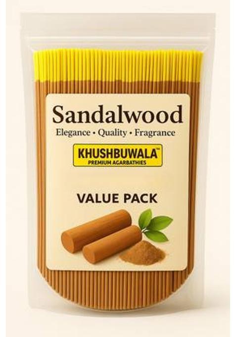 Khushbuwala Chandan Agarbatti Premium Sandalwood Incense & Dhoop For Puja (375 G Set Of 1)