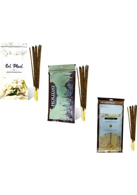 Uniqon Pack Of 3 (100G Per Pack) Premium Multi-Fragrance Incense Sticks Agarbattis (100 G, Set 3)