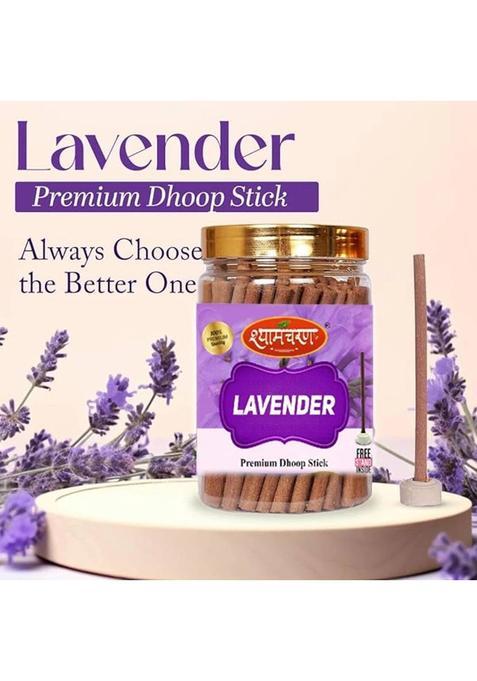 Shyamcharan Premium Bambooless Dry Dhoop Sticks With Stand Holder Fragrance Lavender (200 G, Set Of 1)