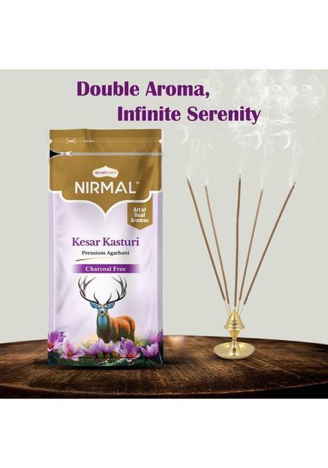 Shubhkart Nirmal Sweet Fersh Floral Dual Fragrance Agarbatti Zipper Kesar Kasturi (150 G Set Of 1)