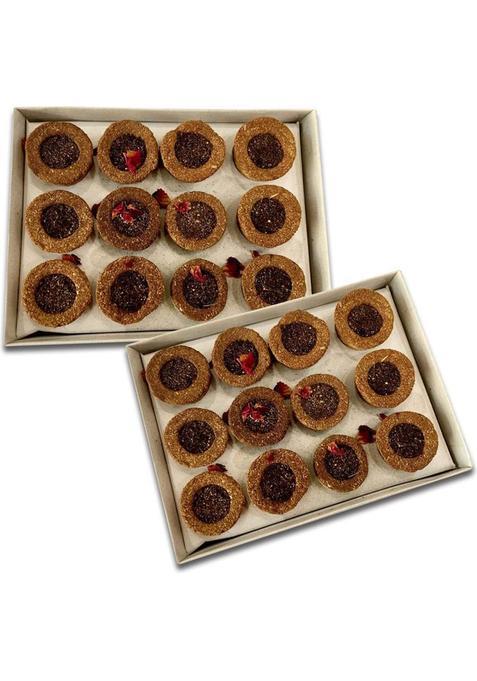 Lavennder Cow Dung Cup Panchagavya Sambarani Gauved Sambrani Loban + Guggal - Made With Pooja Samagri Natural Hawan Guggul Neem Rose Tulsi (24 Set Of 24)