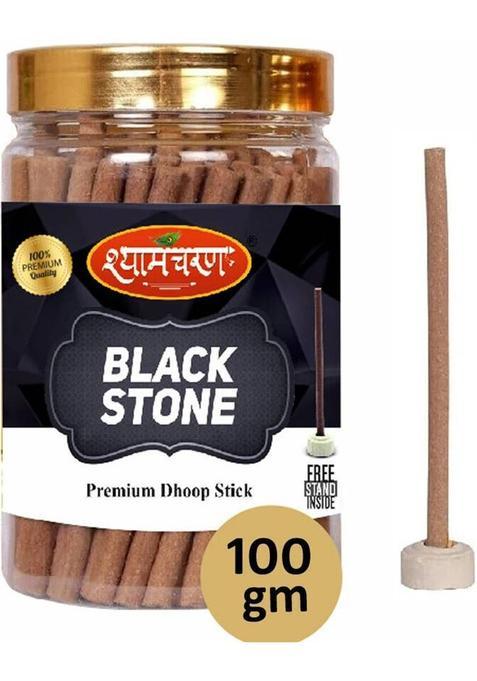 Shyamcharan Premium Dhoop Sticks Blackstone Fragraces Jar 100Gms Charcoal Free Agarbatti Incense Sticks, Pooja Items, Bati, Daily Use (100 G, Set Of 1)