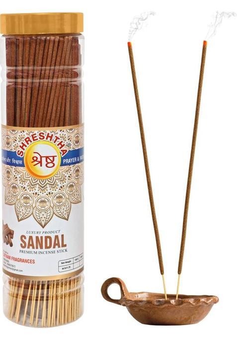 Shreshtha Premium Sandal Incense Stick Agarbatti (100Gms) (Jar) Sandalwood, Chandan (100 G, Set Of 1)