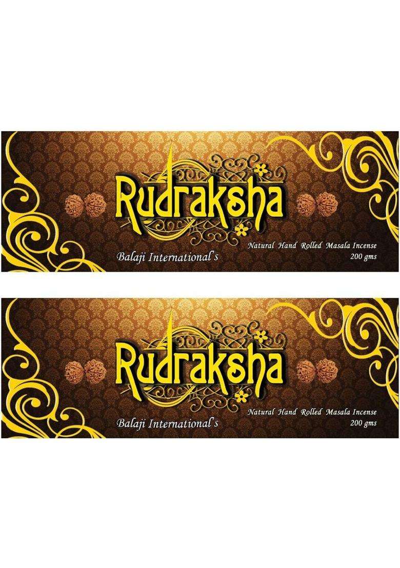 Balaji International Hand Rolled Masala Agrbatti Pack Of 2 Flora Rudraksha (200 Units Set 2) - Indya
